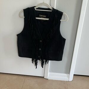 LAWLESS Black Fringe Vest
